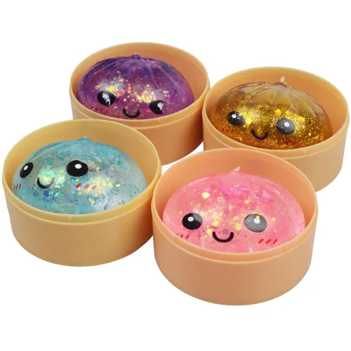 에브리굿 반짝이 랜덤 만두 말랑이 슬랑이 촉감놀이 장난감, 1개, 105g, 랜덤