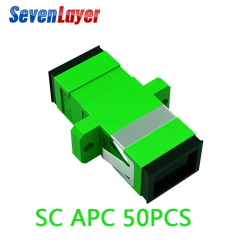 광섬유 커넥터 어댑터 SC UPC SM 플랜지 단일 모드 심플렉스 SC-SC APC 커플러, 50 개