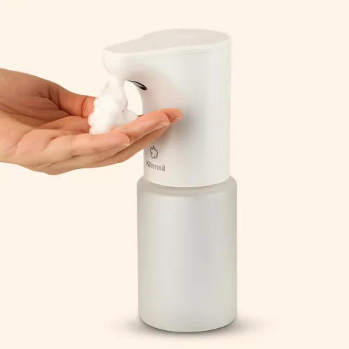 무선 자동 센서 디스펜서 300ml 3단계 조절 핸드워시 주방세제, 1개, 화이트(거품형)