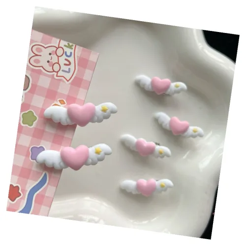 여아용 엔젤윙 핑크 머리클립