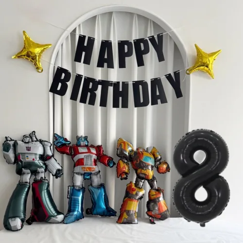 로보트풍선 생일파티 풍선세트, 1개