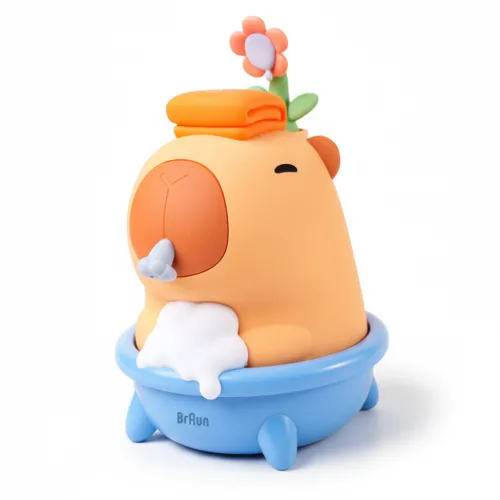 카피바라 완전방수 자동 센서 손세정기 액체 비누 디스펜서, 1개, 브라운