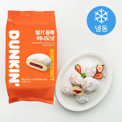 던킨 딸기 듬뿍 미니도넛 (냉동), 25g, 10개입, 1개