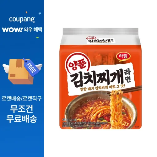 하림 양푼김치찌개라면 112g, 4개