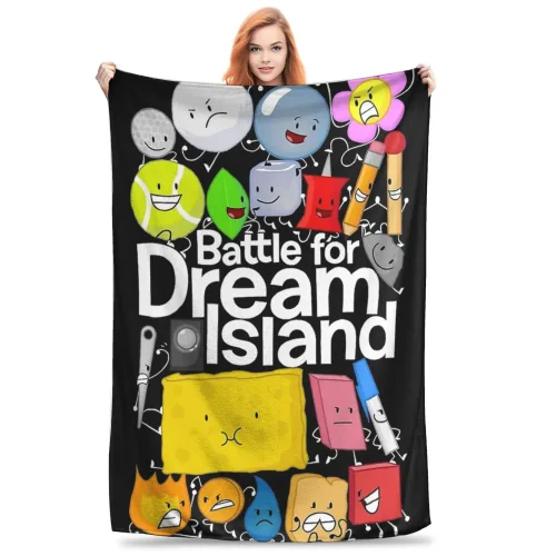 BFDI Battle for Dream Island 무동물 담요 여러 크기 소파 및 침대용 슈퍼 소프트 코지 던지기