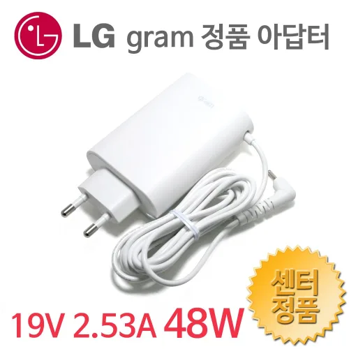 LG gram 노트북 14Z960 14Z970 19V 2.1A 2.53A 40W 48W (3.0) 전원 어댑터 호환 일체형 충전기, 1개