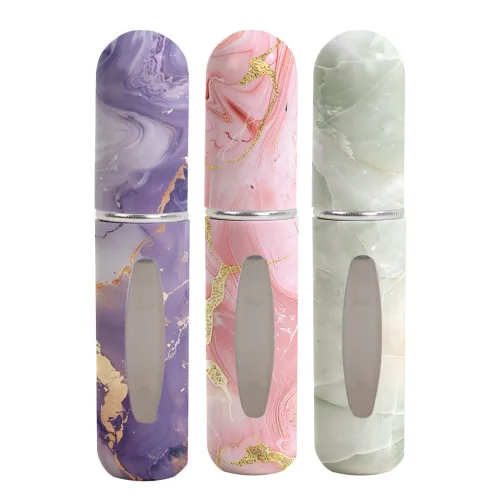 휴대용 향수공병 5ml 이지리필 미니 스프레이 보틀, 3개, 퍼플, 핑크, 그린