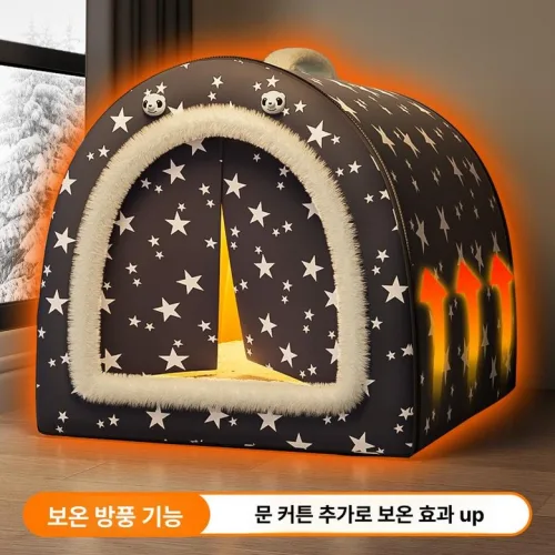 개 대형견 실내 따뜻한 하우스 겨울 침대 캠핑 강아지 방한 방한 쿠션 텐트 집