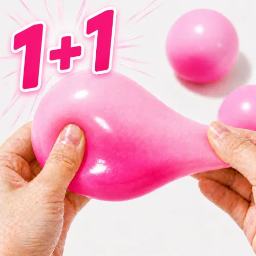 엘보아 쫄깃 스퀴시 딸기 분홍 말랑이, 2개, 60g, 딸기분홍