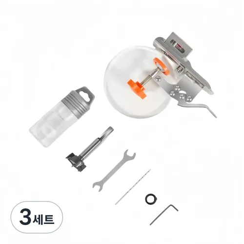 공구PXJ 싱크대 붙박이장 경첩 보링 비트 가이드 홀 타공기, 3세트
