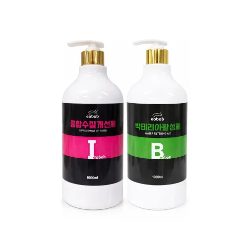 EOBOB 고급 프리미엄 골드 펌프형 대용량 1000ML 2개 2000ML 박테리아 활성제 / 종합수질개선제, 1개, 2000ml