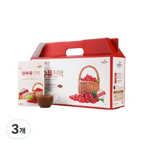 믿음의나무 산수유진액, 2.4L, 3개