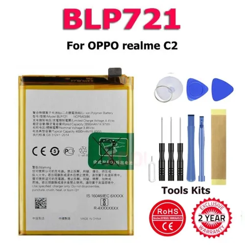 호환 BLP711 BLP757 Oppo Realme Için A1K A11 A9C2 X2 XT 5 6 Pro/5i/5S 용 배터리