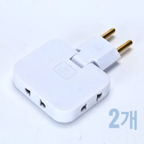 3멀티 3포트 3in1 변환 틈새 eu 플러그 어댑터 / 화이트