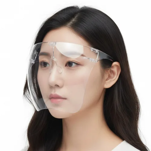 풀페이스 안면보호 투명 마스크, 투명, 1개