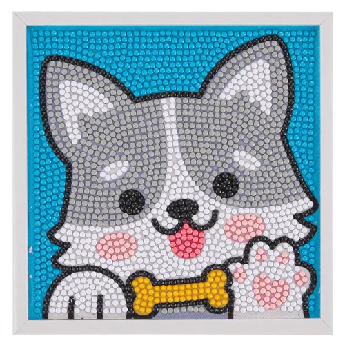 마이토이즈 액자형 귀여운 보석십자수 15 x 15 cm