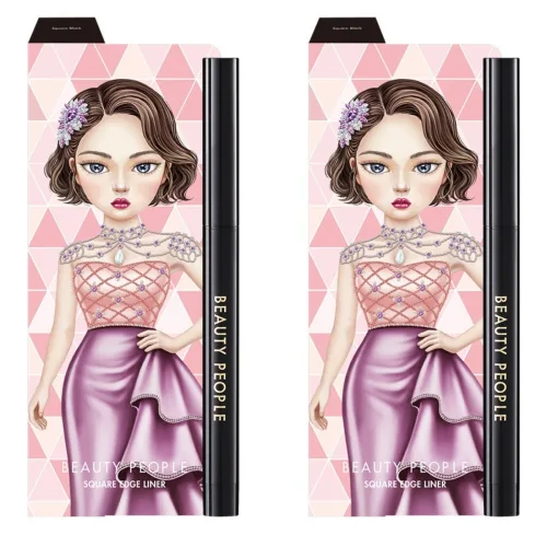 [뷰티피플] 철벽녀 스퀘어 엣지 아이라이너 1+1, 스퀘어 블랙, 2개