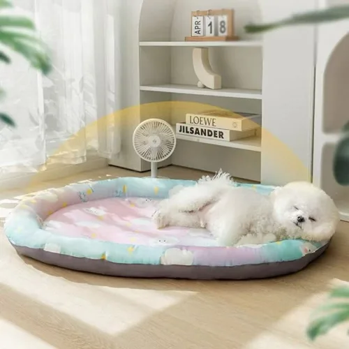 HULULU 반려동물 고양이 강아지 구름 아이스 쿨링 방석 여름 쿨매트, 1개, 구름