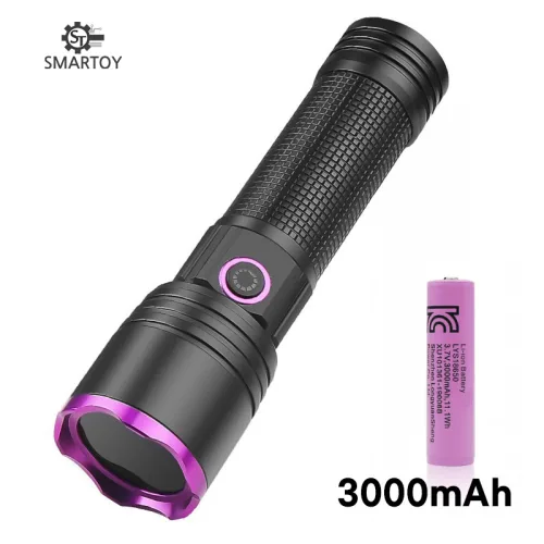 스마토이 충전식 UV 랜턴 라이트 365nm 축광 경화 형광 (3000mAh 배터리 포함)