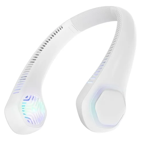 구스페리 아이스팩 휴대용 넥밴드 선풍기 대용량 배터리, Type-C 3.0, 화이트