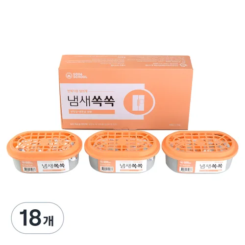 소다스쿨 반복사용 냄새쏙쏙 탈취제 선물세트 본품, 300g, 18개