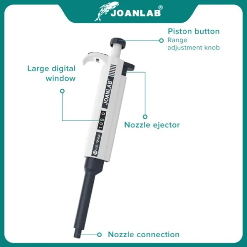 JOANLAB   실험실 피펫 플라스틱 단일 채널 디지털 마이크로 팁 포함)