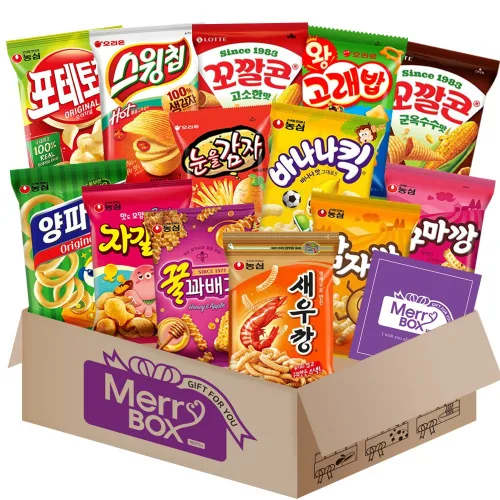스낵 13종세트 1호{새우깡+양파링+바나나킥+꿀꽈배기+자갈치+감자깡+고구마깡+오감자+꼬북칩+스윙칩+왕고래밥+눈을감자+꼬깔콘}+메세지카드, 1박스, 과자세트