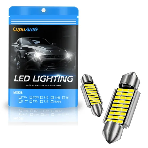 로푸 LED 자동차 실내조명 C5W 전구 트렁크 번호판 램프, 36mm, 1세트