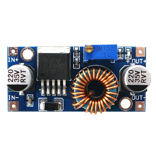 아두이노 DC-DC 가변형 스텝다운(전압강하) 4~32V 컨버터 DSN5000/XL4005 5A 모듈, 1개