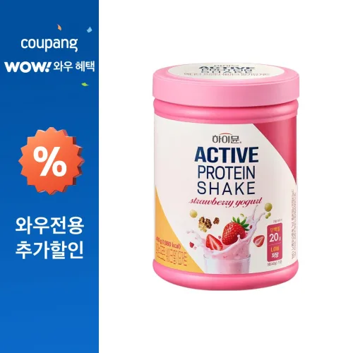하이뮨 액티브 고단백 저당 단백질 쉐이크 딸기요거트, 480g, 1개