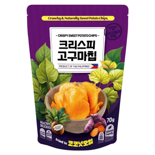 (여름특가 50개 한정) YD 바삭한 크리스피 고구마 칩 (5개이상 구매시 사은품 히말라야 핑크솔트 250그램 1개 증정), 70g, 1개, 1개, 70g