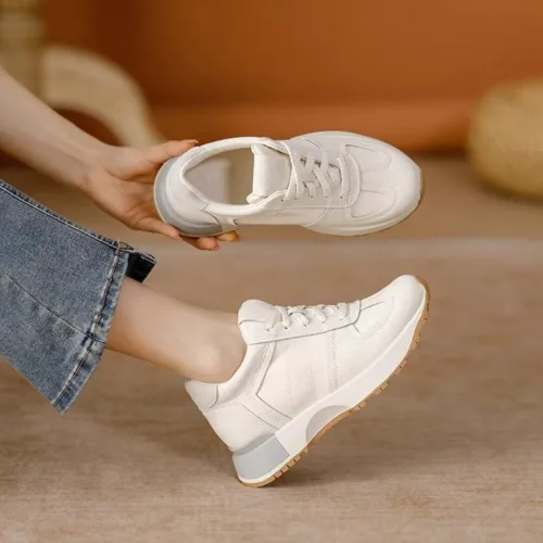 CLOREX 여성 7cm 키높이 스니커즈 뒷밴딩 운동화