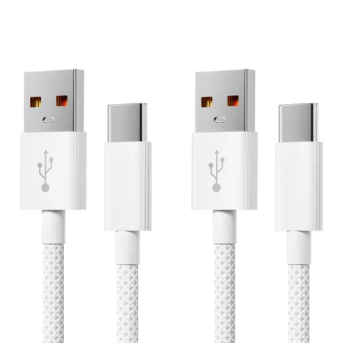 usb c타입 케이블 usb to c 초고속 충전 케이블 차량용 고속 충전기 c타입 케이블 1m/1.5m/2m C타입 고속 충전기 케이블, 2개, 화이트, 1m