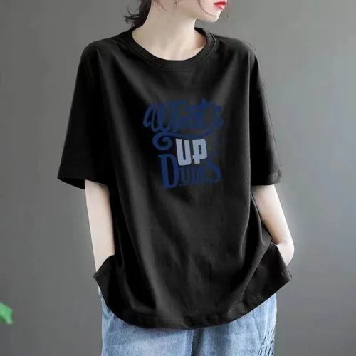 루미빈 여성 루즈핏 순면 반팔티 빅사이즈 티셔츠