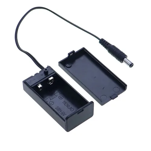 9V 배터리 케이스 DC잭 5.5 2.1 전원 스위치 커버 포함 배터리홀더, 1개, 9V 홀더