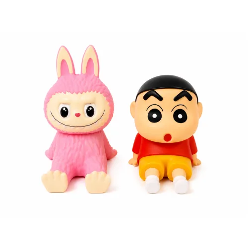 캐릭터 가로형 휴대폰 거치대 2종 세트, 1세트, 혼합색상