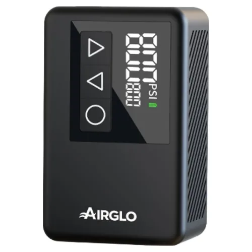 에어글로 스마트 미니 LCD 디스플레이 120PSI 초경량 휴대용 자전거 전동펌프, 1개, 블랙