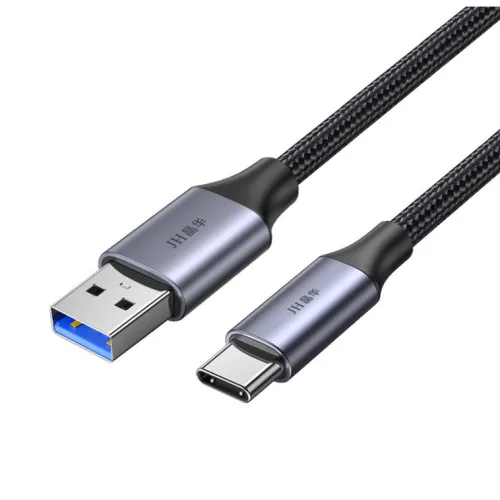 JH-LINK USB 3.0-Type-C 고속 데이터 전송 충전 케이블, 1개, 회색, 2m