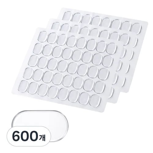 투명 양면 접착 패드 피규어 고정 스티커 미끄럼방지 젤 패드 소품 고정 테이프 13x8mm, 600개
