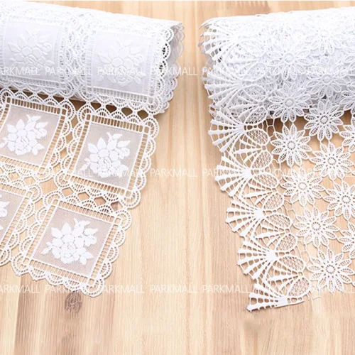 새암 항균 꽃무늬 레이스시트 50x120cm 화이트 (식탁보 테이블매트 깔개 커버 인테리어 집꾸미기)