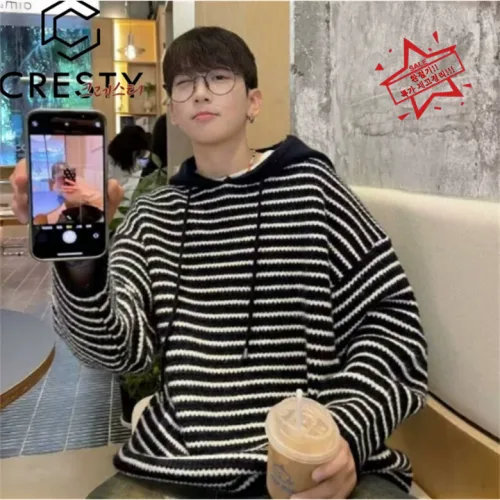 크레스티 남성 편안한 맨투맨 가을 겨울 따뜻하고 소프트 후드티