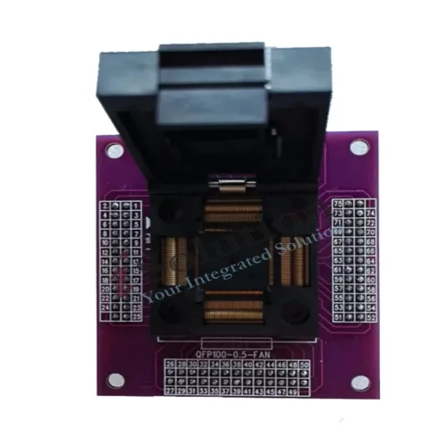TQFP/LQFP/QFP100 플립 커버 프로그래머 테스트 소켓 STM32 SPC560B60L3 MCU 읽기-쓰기용