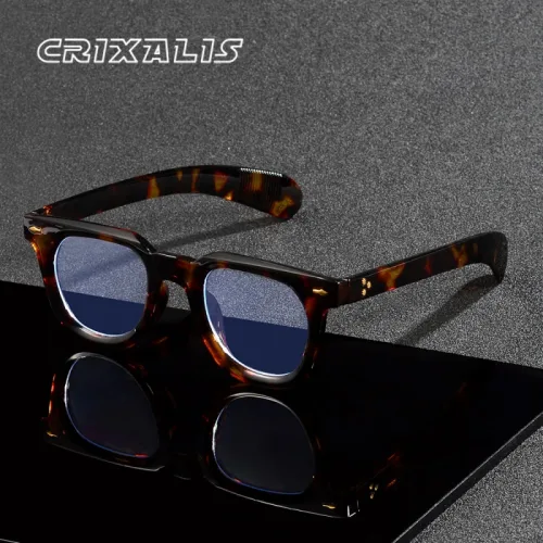 CRIXALIS 남성 여성용 블루라이트 차단 안경 레트로 라운드 안경 독서 일상 생활 장식 블루라이트 차단 안경