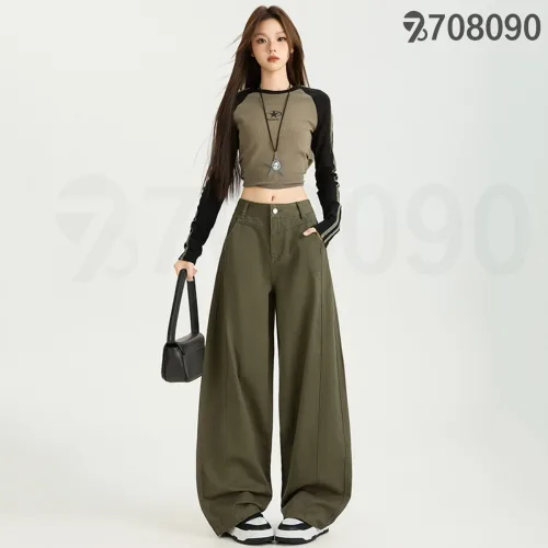 708090 봄 가을 여성 빈티지 루즈핏 데님 청바지