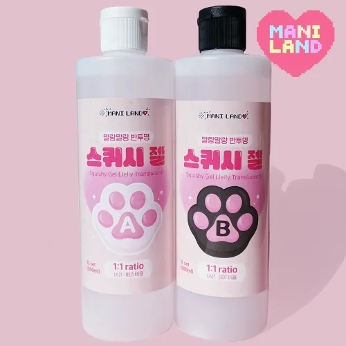 마니랜드 대용량 스퀴시 젤 1L / 공예용 말랑이 실리콘겔 슬라임 만들기 DIY 스퀴시젤, 1개, /