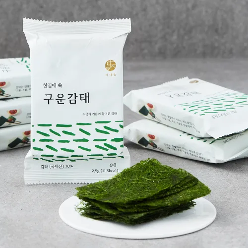 바다숲 한입에 쏙 구운감태, 6개, 2.5g