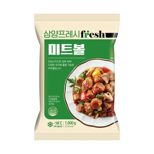 [청년푸드] 삼양 미트볼 1000g*8봉, 1kg, 8개