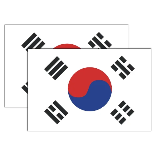 긱베어 국기 마그넷 전세계 외국인 선물 내셔널 플래그 차량 반사 자석스티커 2p, 1개, 01 대한민국