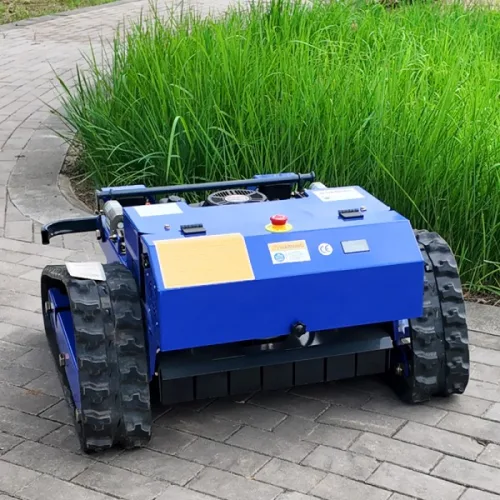 맞춤형 소형 로봇 잔디깎이 절단 폭 800mm 1000mm 원격 제어 크롤러 플레일