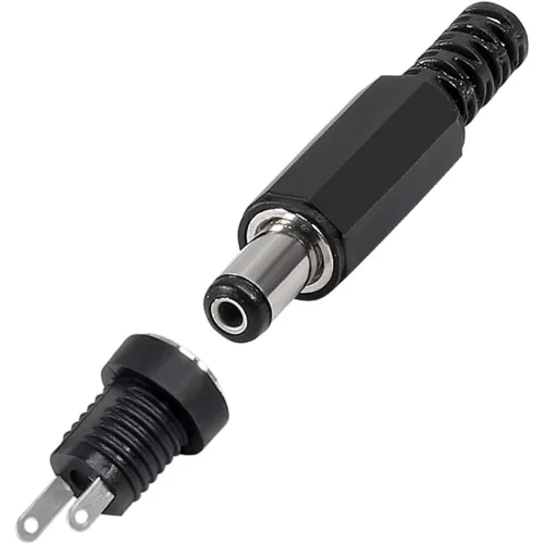 10쌍 5.5x2.1mm DC전원 수플러그 패널마운트 암잭 세트 납땜용 DC 플러그 소켓 커넥터, 10개